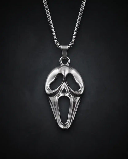 Ghostface Horror Movie Mask Pendant Box Chain