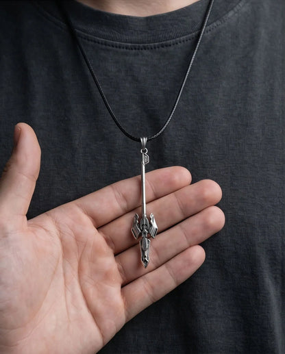 Futuristic Sci-Fi Spear Pendant Necklace