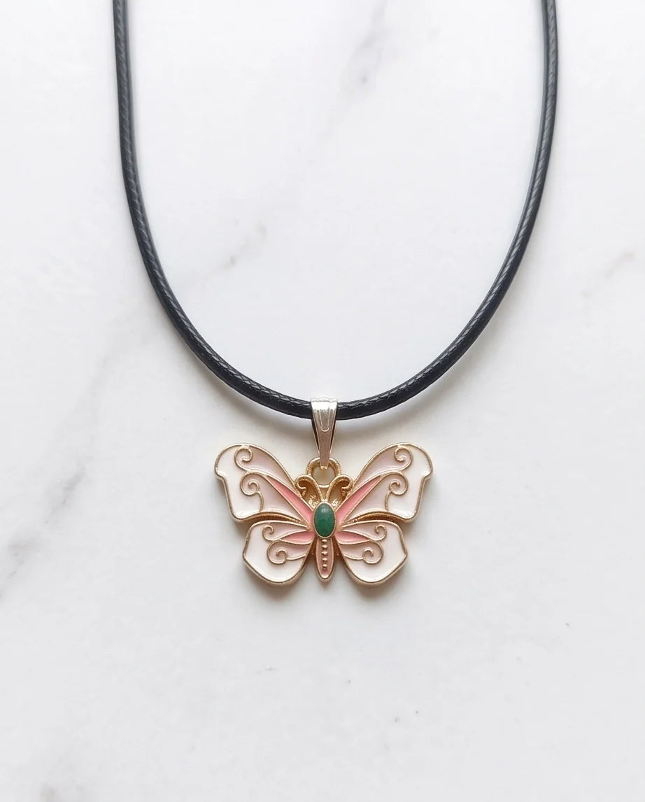 Enchanted Butterfly Gemstone Pendant