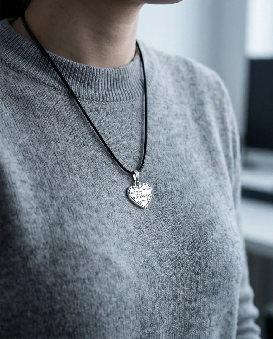 The Sweet Confession: Engraved Heart "I Love You" Pendant Necklace