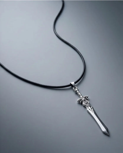Vintage Silver Sword Pendant Necklace