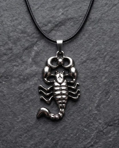 Metallic Scorpion Cord Necklace