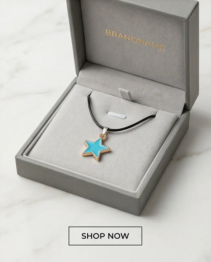 Gold and Turquoise Beaded Star Necklace