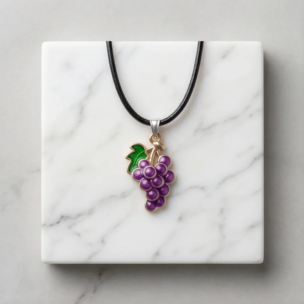 Luscious Purple Grape Cluster Pendant