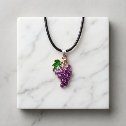 Luscious Purple Grape Cluster Pendant