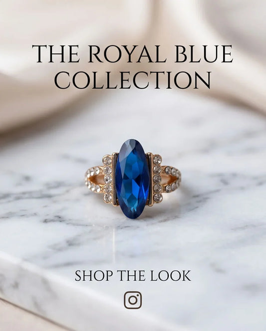 Gold Marquise Sapphire Vintage Ring