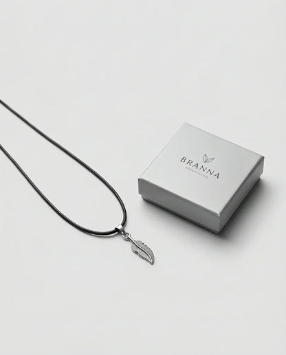 Silver Minimalist Plume Feather Necklace