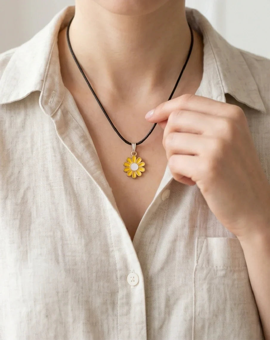 Golden Daisy Sunshine Necklace