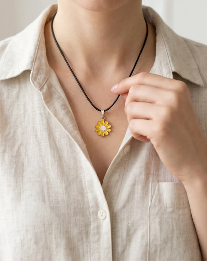 Golden Daisy Sunshine Necklace