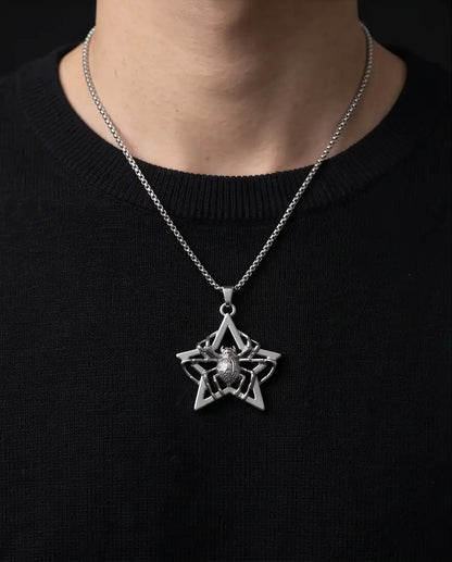 Gothic Spider Star Pendant Box Chain
