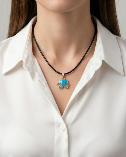 Gold and Turquoise Royal Carriage Necklace