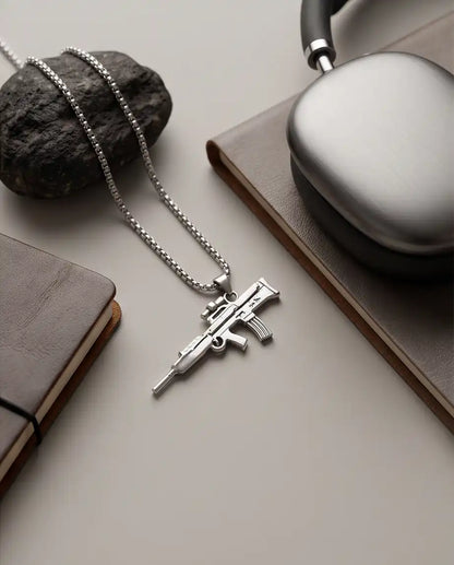 Tactical Sniper Rifle Weapon Pendant Box Chain