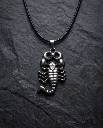 Metallic Scorpion Cord Necklace