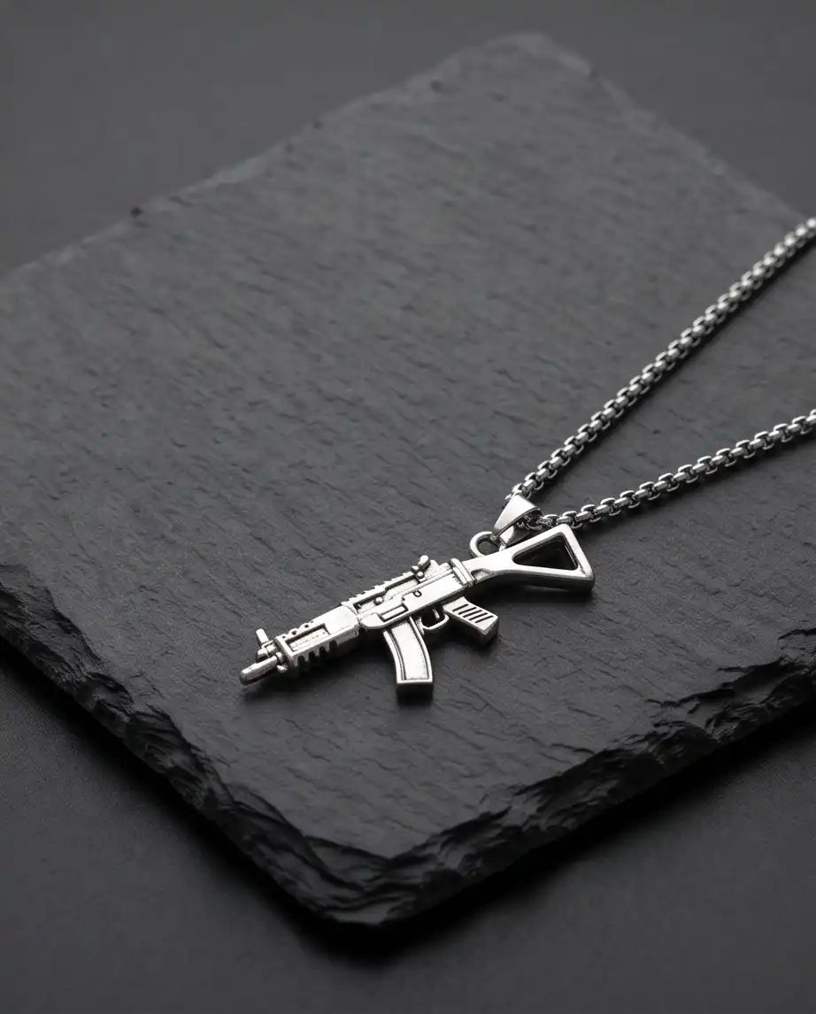 Tactical Carbine Rifle Weapon Pendant Box Chain