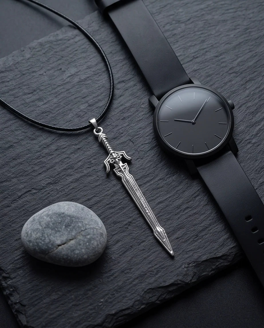 Silver Mythic Broadsword Pendant