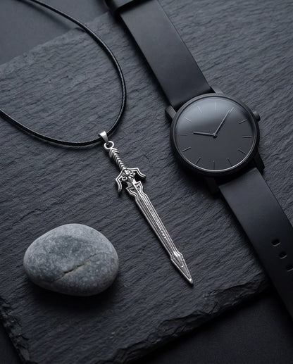 Silver Mythic Broadsword Pendant