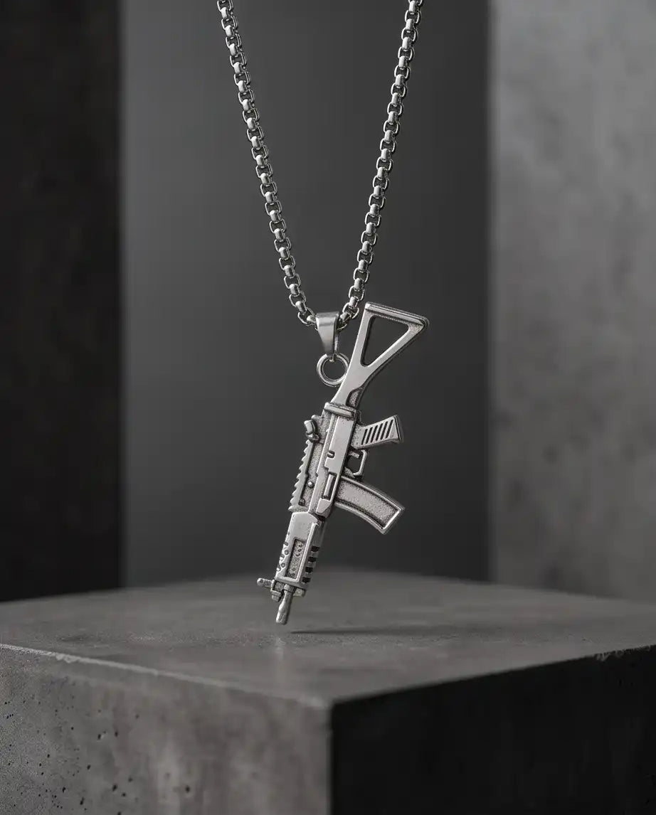 Tactical Carbine Rifle Weapon Pendant Box Chain