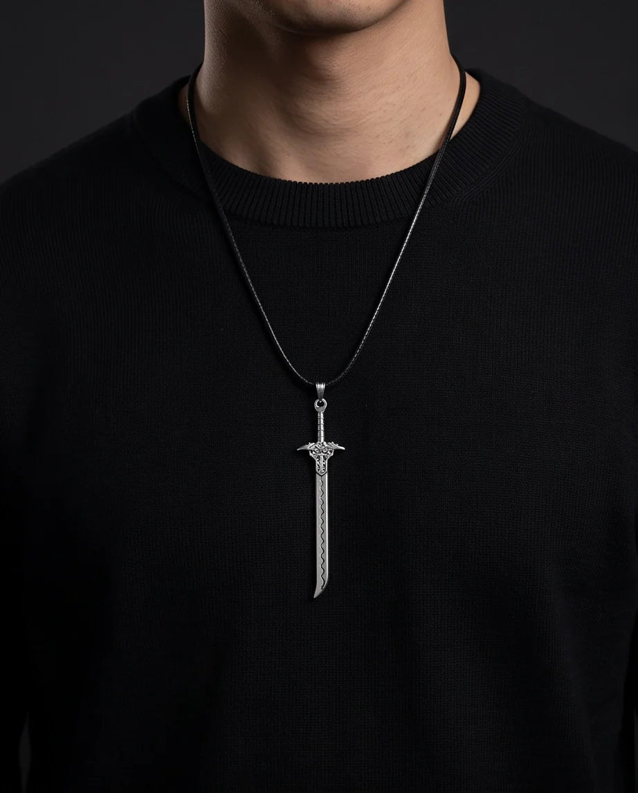 Vintage Katana Sword Pendant Necklace