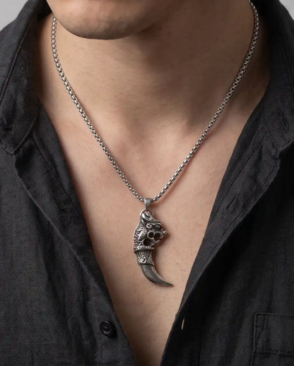 Mythical Dragon Tooth Pendant Box Chain