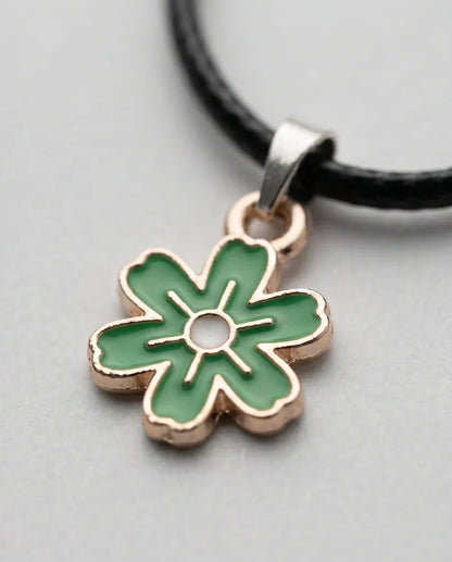 Gold and Green Honeybee Pendant Necklace