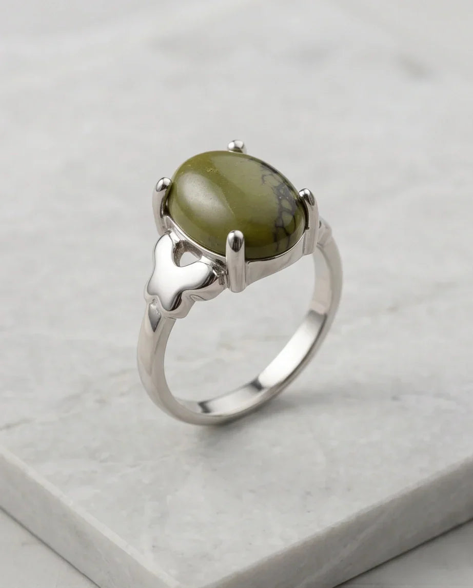 Olive Serpentine Butterfly Ring