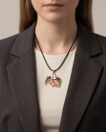 Celestial Celestial Dragon Moon & Star Pendant Necklace