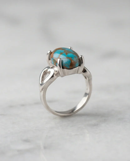 Earthborn Mosaic Turquoise Heart Ring