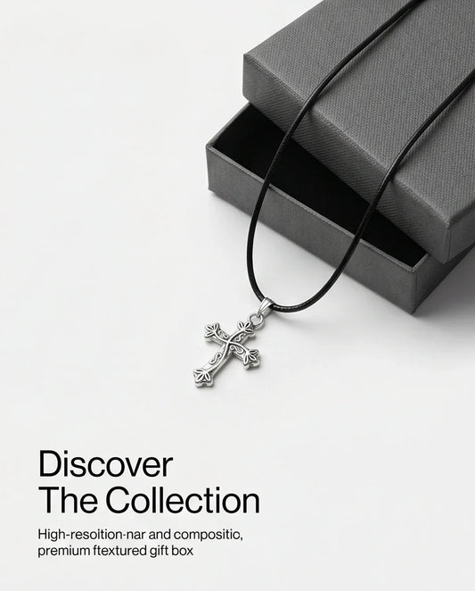 Silver Ornate Filigree Cross Necklace