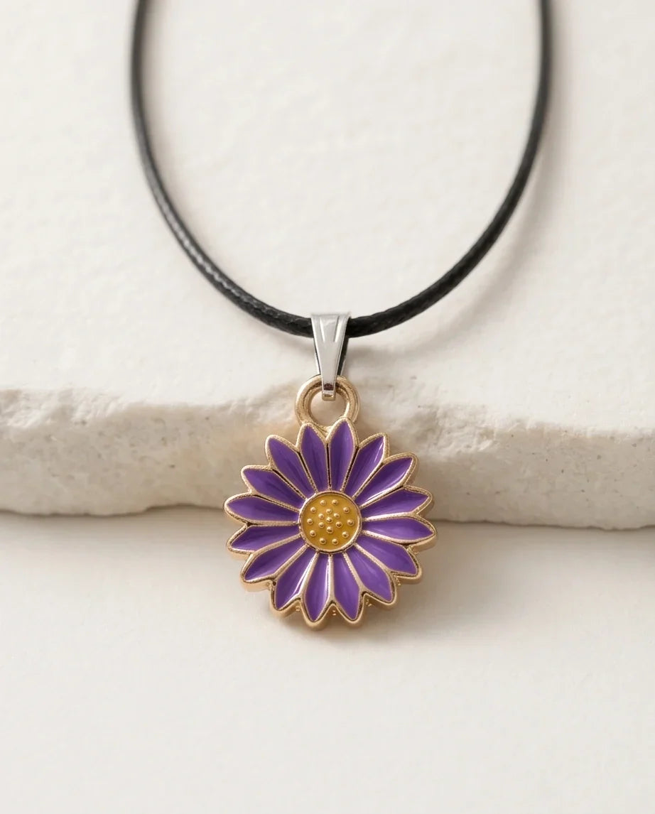 Royal Purple Daisy Pendant