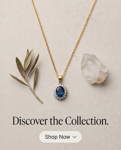 Silver London Blue Oval Halo Medallion Pendant Necklace