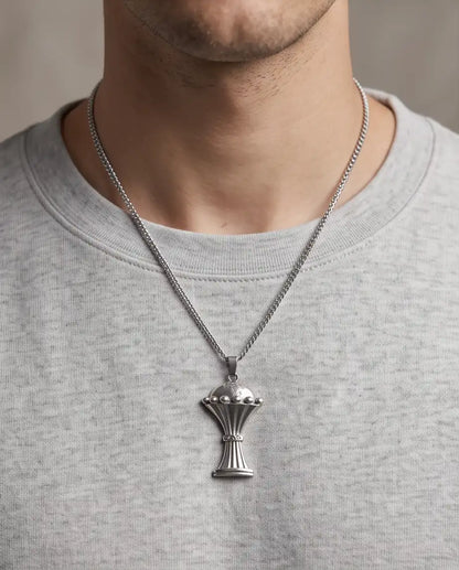 CAF African Nations Championship Trophy Pendant Box Chain