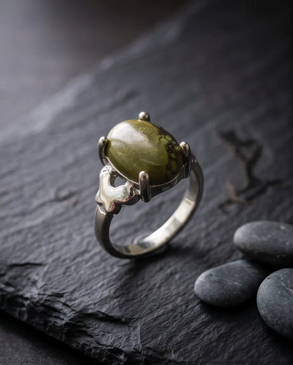 Olive Serpentine Butterfly Ring