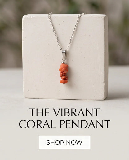 Silver Stacked Raw Red Agate Chip Stone Pendant Necklace