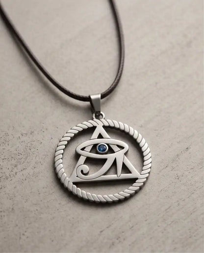 Mystic Eye Pyramid Rope Ring Pendant Box Chain