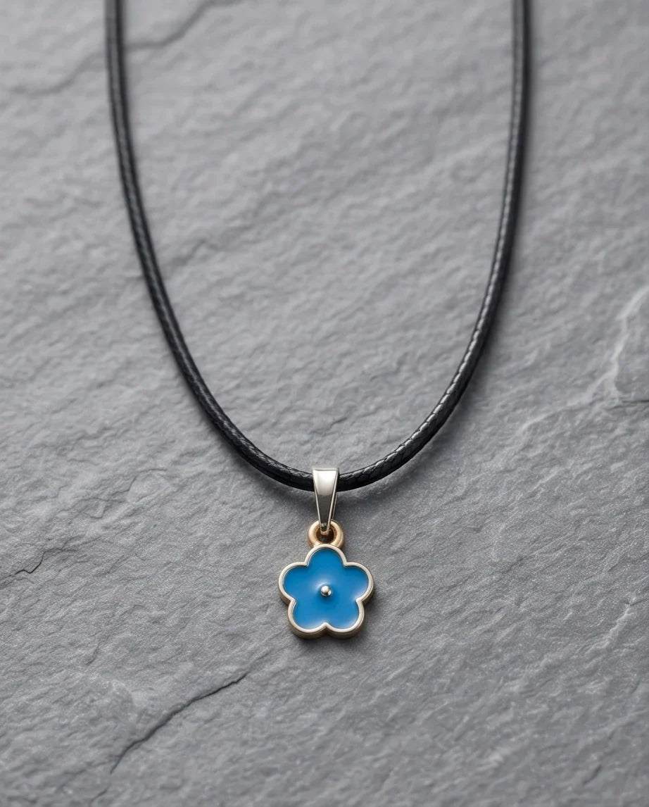 Sky Blue Forget-Me-Not Pendant