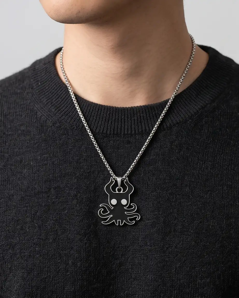 Hollow Knight Void Shade Enamel Pendant Box Chain
