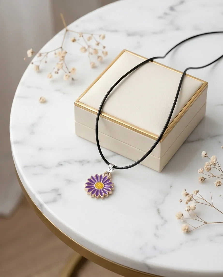 Royal Purple Daisy Pendant