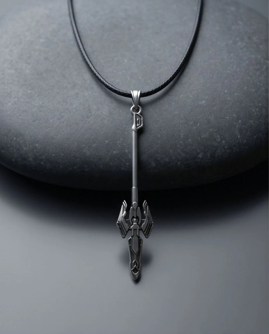 Futuristic Sci-Fi Spear Pendant Necklace