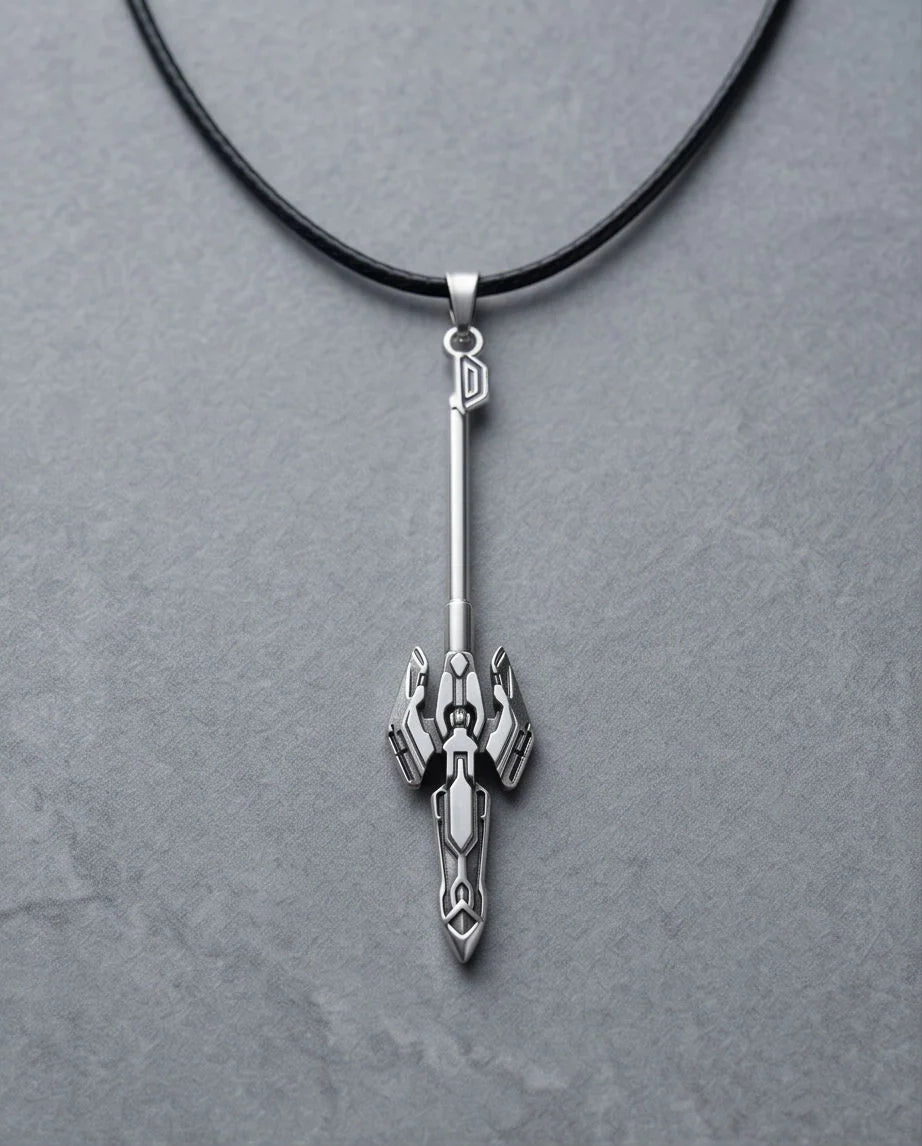 Futuristic Sci-Fi Spear Pendant Necklace