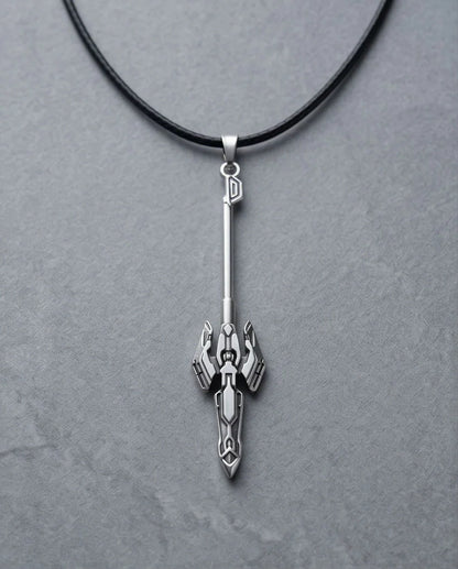 Futuristic Sci-Fi Spear Pendant Necklace