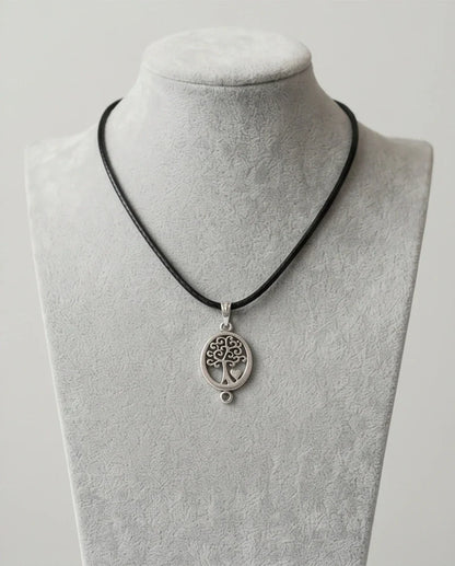 The Loving Roots: Whimsical Tree of Life & Heart Pendant Necklace