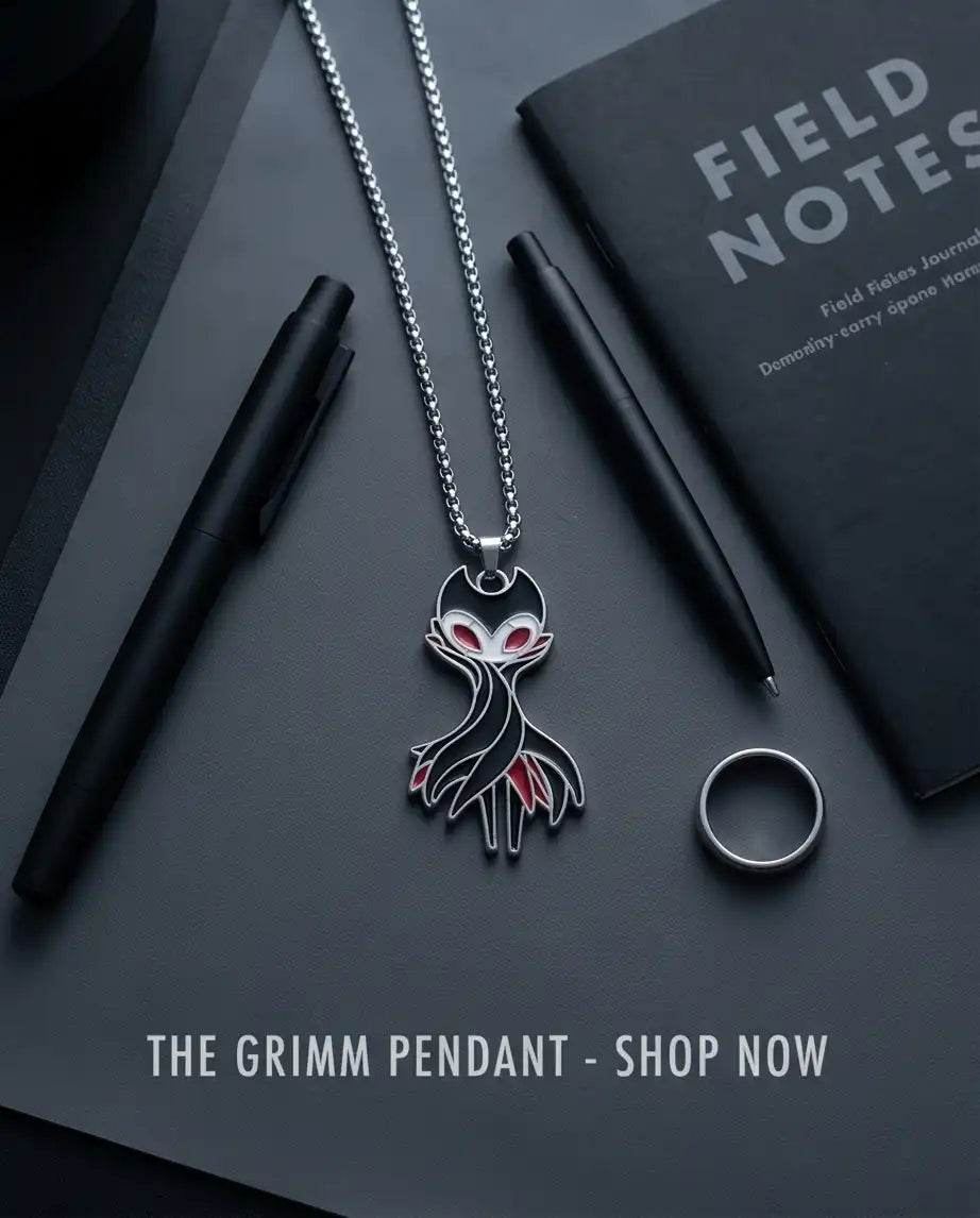 Hollow Knight Grimm Troupe Enamel Pendant Box Chain
