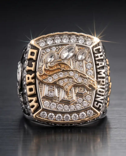 Denver Broncos Championship Style Pavé Ring