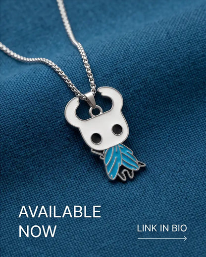 Hollow Knight Blue Cloak Enamel Pendant Box Chain