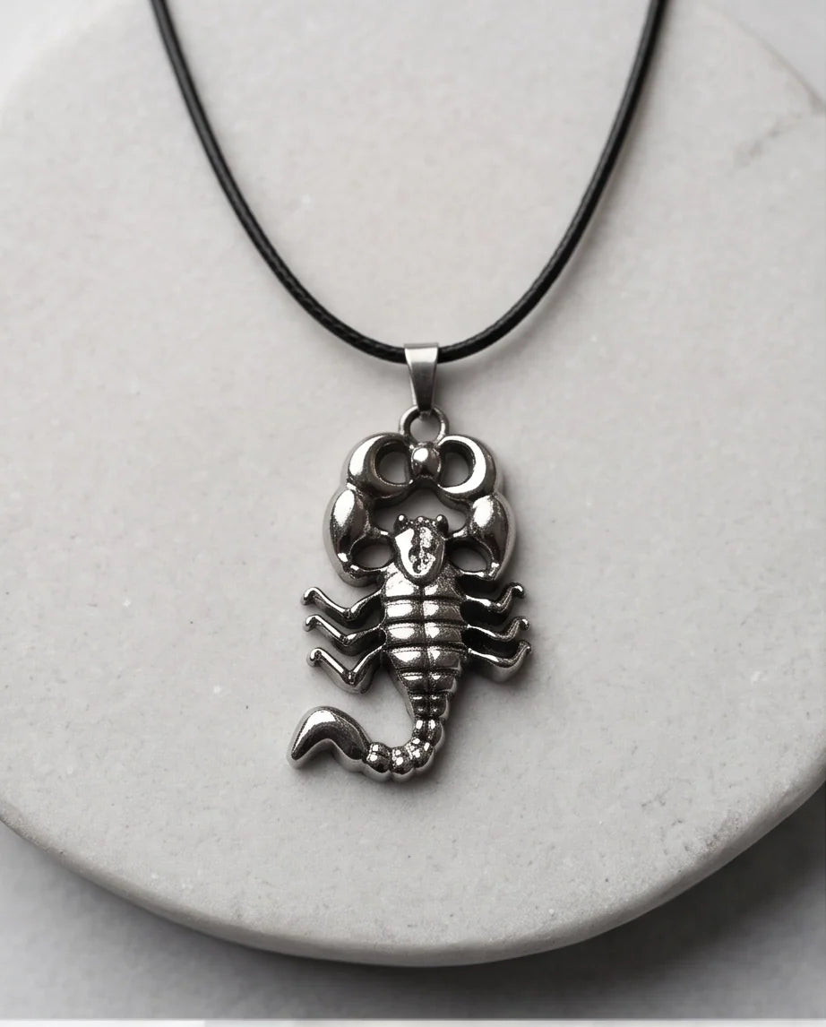 Metallic Scorpion Cord Necklace