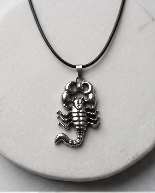 Metallic Scorpion Cord Necklace