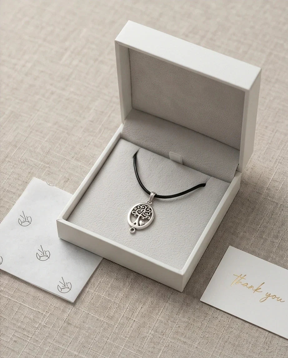 The Loving Roots: Whimsical Tree of Life & Heart Pendant Necklace