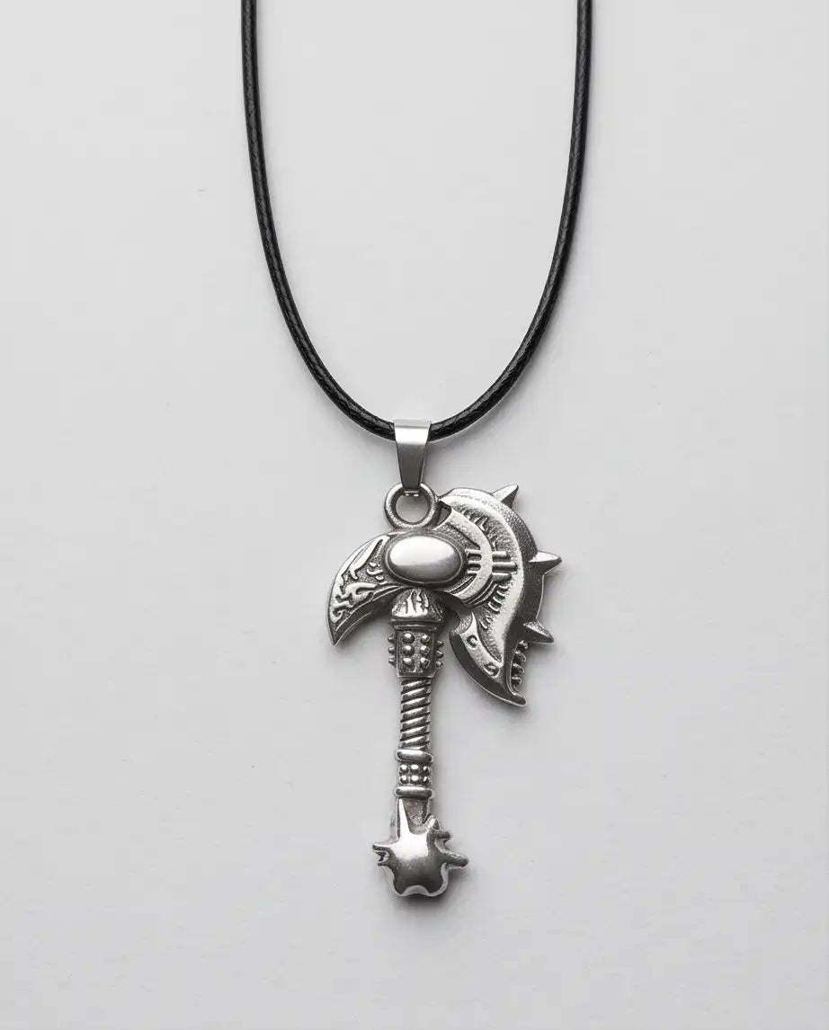 Battle Axe War Hammer Pendant Box Chain