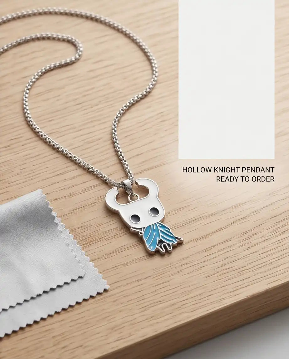 Hollow Knight Blue Cloak Enamel Pendant Box Chain