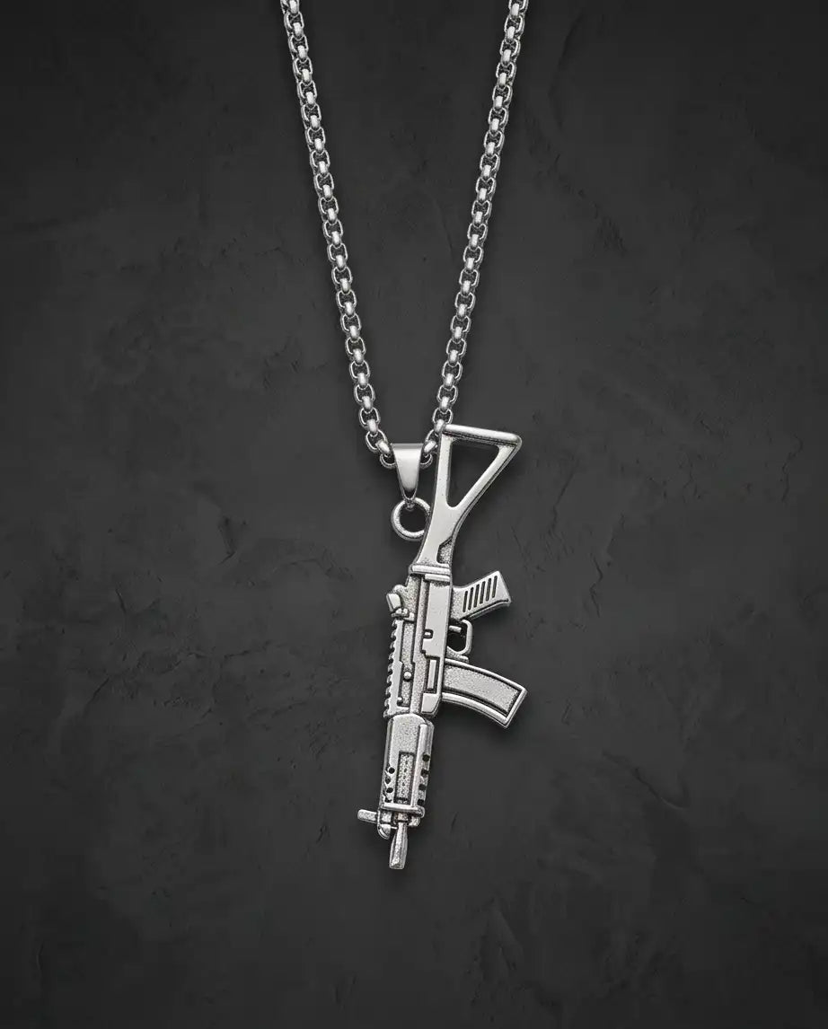 Tactical Carbine Rifle Weapon Pendant Box Chain